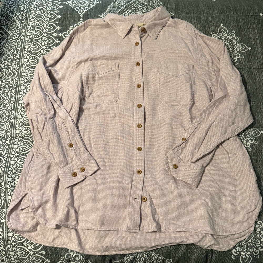 Duluth Trading Co Women's Button Down Shirt - Light Purple